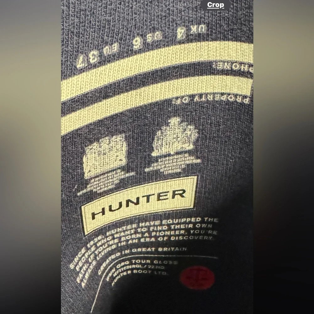 Hunter Women’s Original Tour Gloss Black Rain Boots Black Size 6